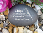 Pet Bird Memorial - Personalized Pebble (Stone Effect) - Weatherproof - Various Designs