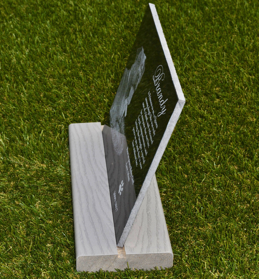 12x6 chicken Tombstone, chicken, roster, parrot, duck, bird memorial with your pet picture, graver marker, pet stone, dog headstone