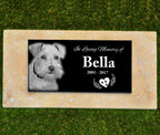 12x6 chicken Tombstone, chicken, roster, parrot, duck, bird memorial with your pet picture, graver marker, pet stone, dog headstone