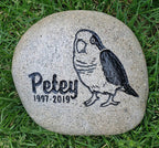 EXOTIC BIRDS Parrots, Cockatoo & more Breeds of Birds stones between 9”/10” or 7”/8" Memorial. Personalized Name Engraved Option to add Date