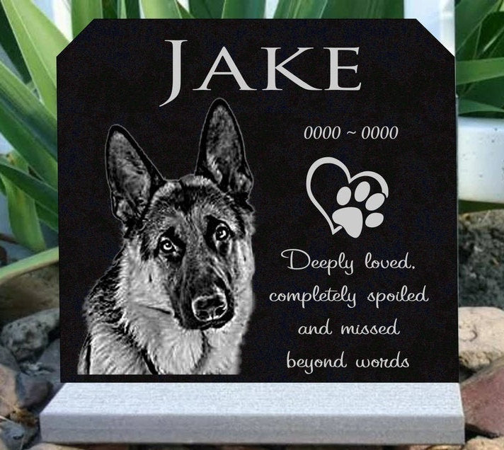 Pet Memorial Stone Grave Marker Granite Headstone