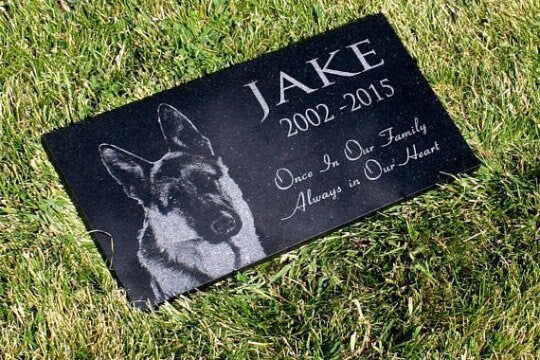Pet Memorial Stone Grave Marker Granite Headstone