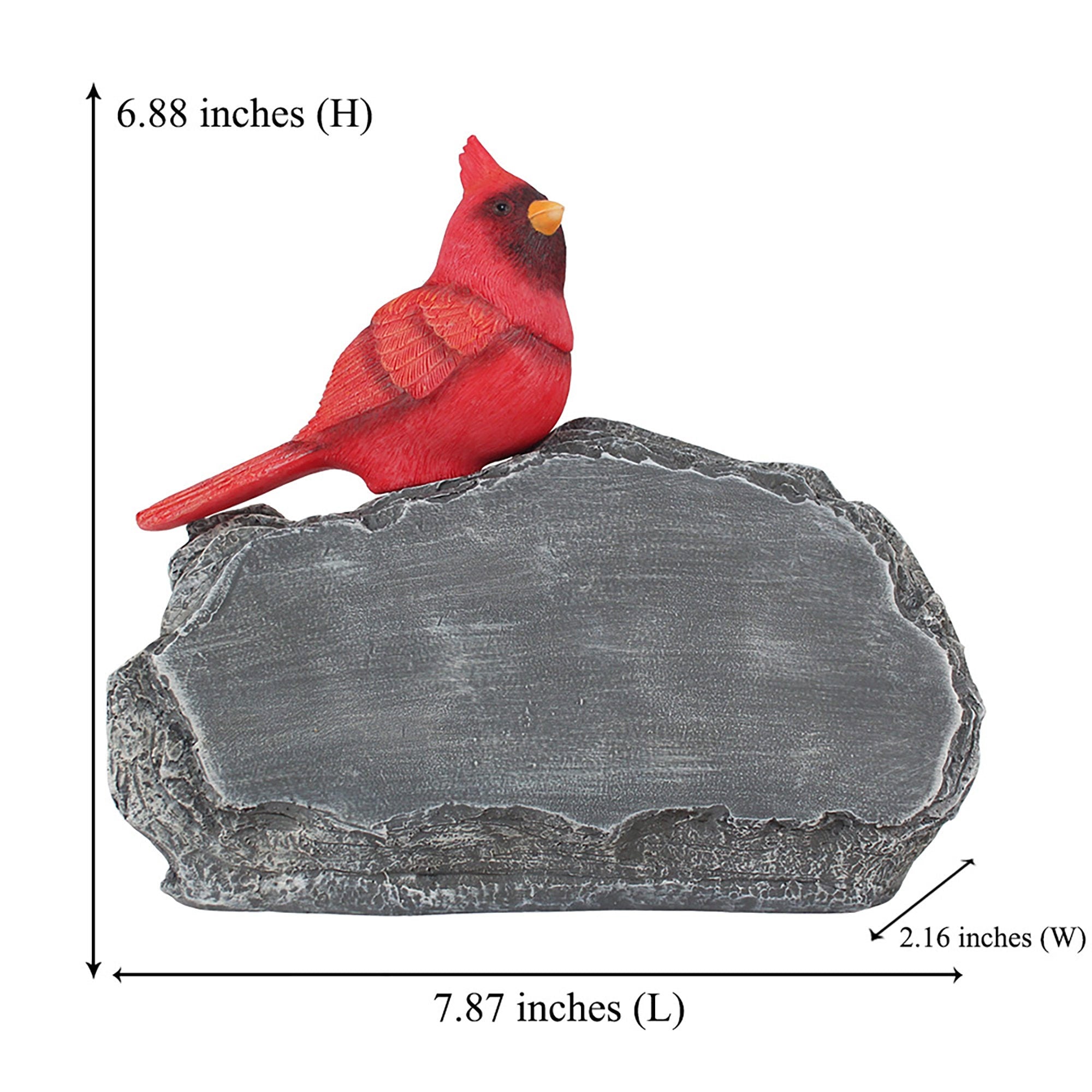 Customized Pet Memorial Stones Grave Markers with Mini Red Cardinal Bird Ornament On Stone for Outdoor Backyard Patio Or Lawn,Pet Loss Gift