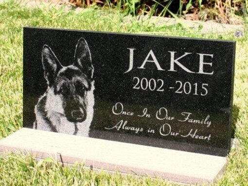 Pet Memorial Stone Grave Marker Granite Headstone
