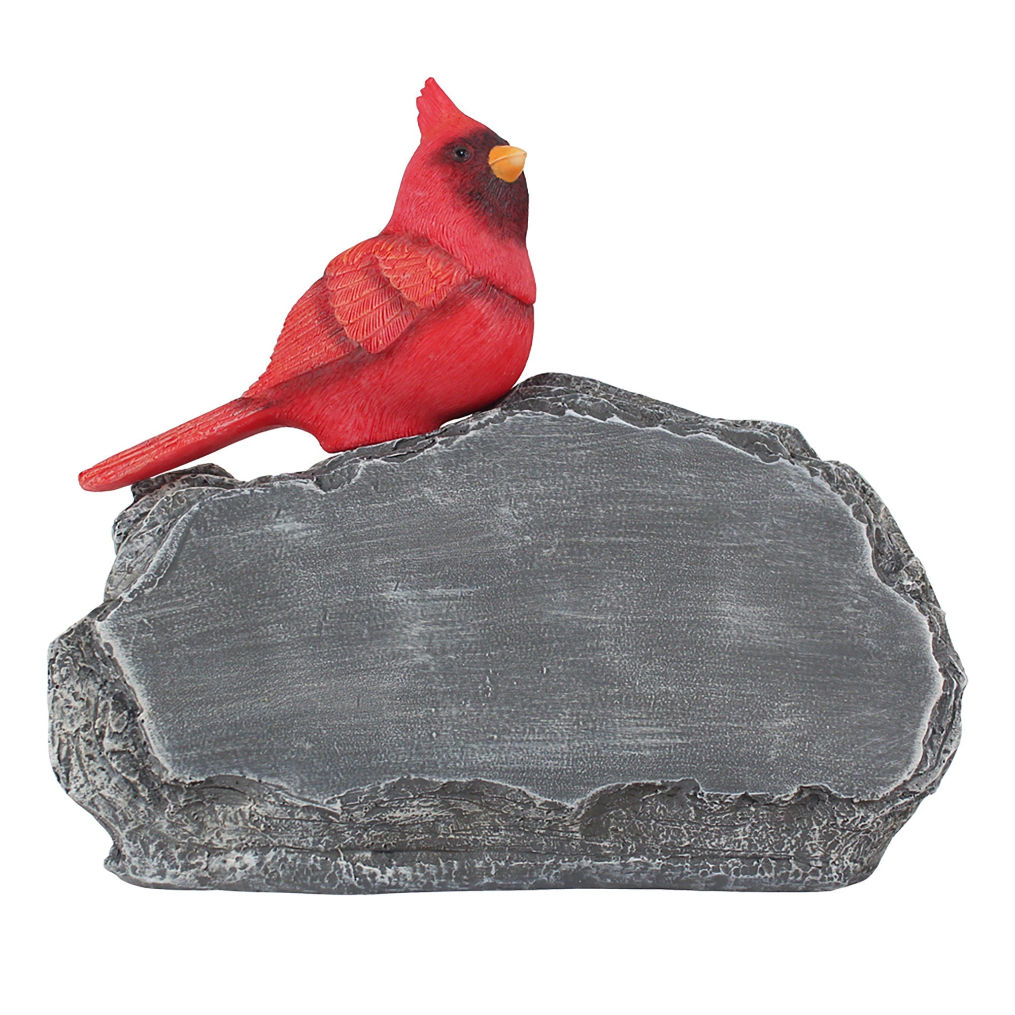 Customized Pet Memorial Stones Grave Markers with Mini Red Cardinal Bird Ornament On Stone for Outdoor Backyard Patio Or Lawn,Pet Loss Gift