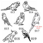 EXOTIC BIRDS Parrots, Cockatoo & more Breeds of Birds stones between 9”/10” or 7”/8" Memorial. Personalized Name Engraved Option to add Date