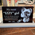 Laser engraved with the picture of your dog