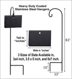 Parrot Memorial Stone Sign with Shepherd's hook Garden Marker Personalized Curved Writing Laser Engraved SLATE Gravestone with Stand.