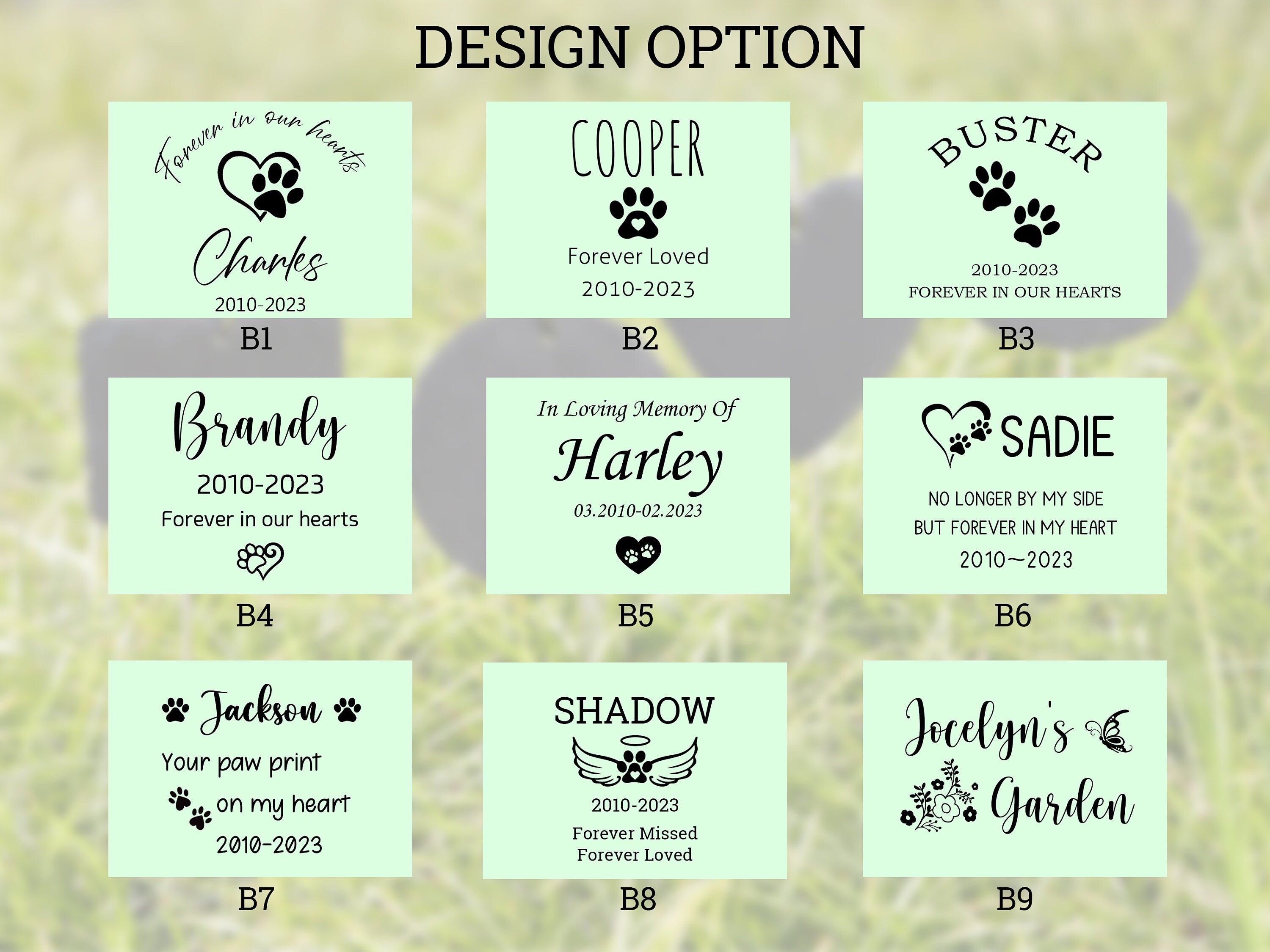 Personalized Pet Memorial Garden Stone