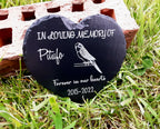 Budgerigar Budgie Bird personalised Engraved Slate Pet Memorial stone Grave Marker Plaque Gift birdy Heart,Parrot