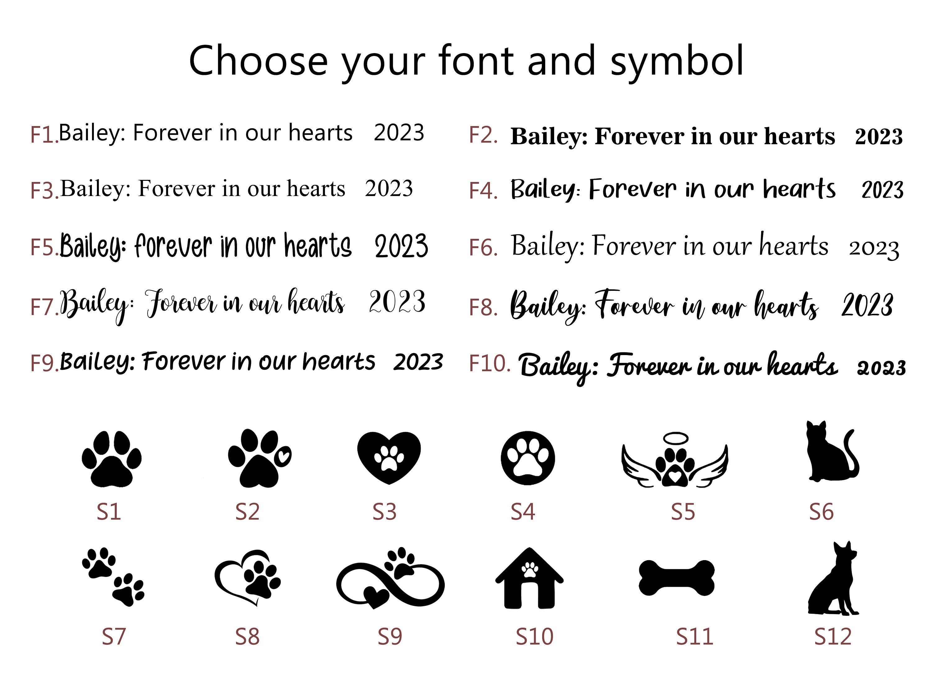 Personalized Engrave Dog Cat Memorial Plaque