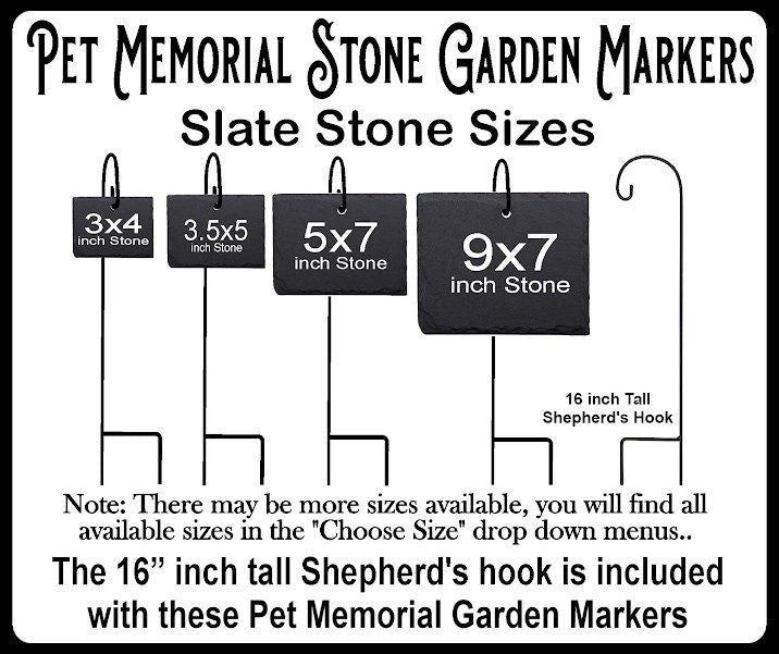 Parrot Memorial Stone Sign Quality Slate with Shepherd's hook Garden Marker Personalized Laser Engraved SLATE Gravestone with Stand