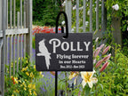 Pick Your Bird Memorial Stone Quality Slate Sign with Shepherd's hook Garden Marker Personalized Laser Engraved SLATE Gravestone with Stand.