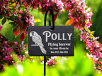 Pick Your Bird Memorial Stone Quality Slate Sign with Shepherd's hook Garden Marker Personalized Laser Engraved SLATE Gravestone with Stand.