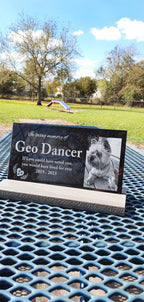 Laser engraved with the picture of your dog