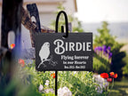 Pick Your Bird Memorial Stone Quality Slate Sign with Shepherd's hook Garden Marker Personalized Laser Engraved SLATE Gravestone with Stand.