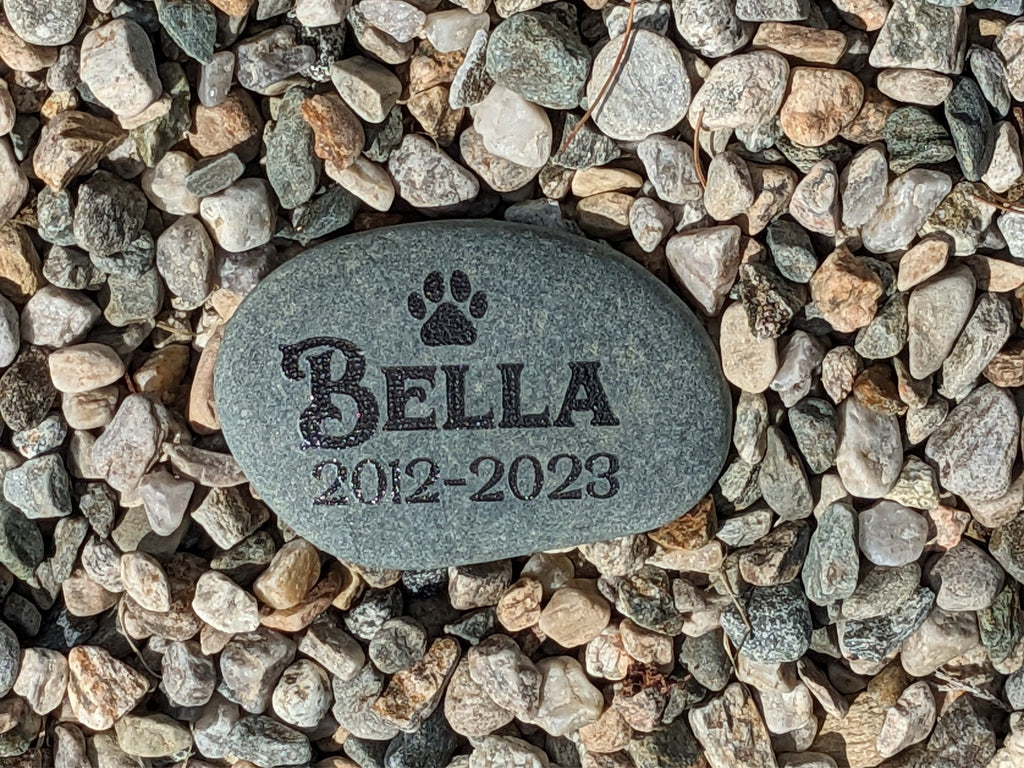 Pet Memorial Stone / River Rock Memorial / Pet Loss Gift / Pet Lover / Personalized Pet Memorial / Custom Gift / Rainbow Bridge