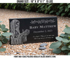 Custom Photo Laser Engraved Granite Headstone