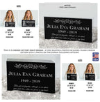 Custom Photo Laser Engraved Granite Headstone