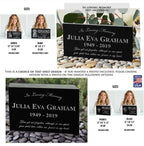 Custom Photo Laser Engraved Granite Headstone