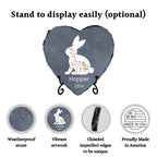Bunny Passing Away Gift, Heart Rock Memorial Personalized Rabbit Memorial Stone SD-35A
