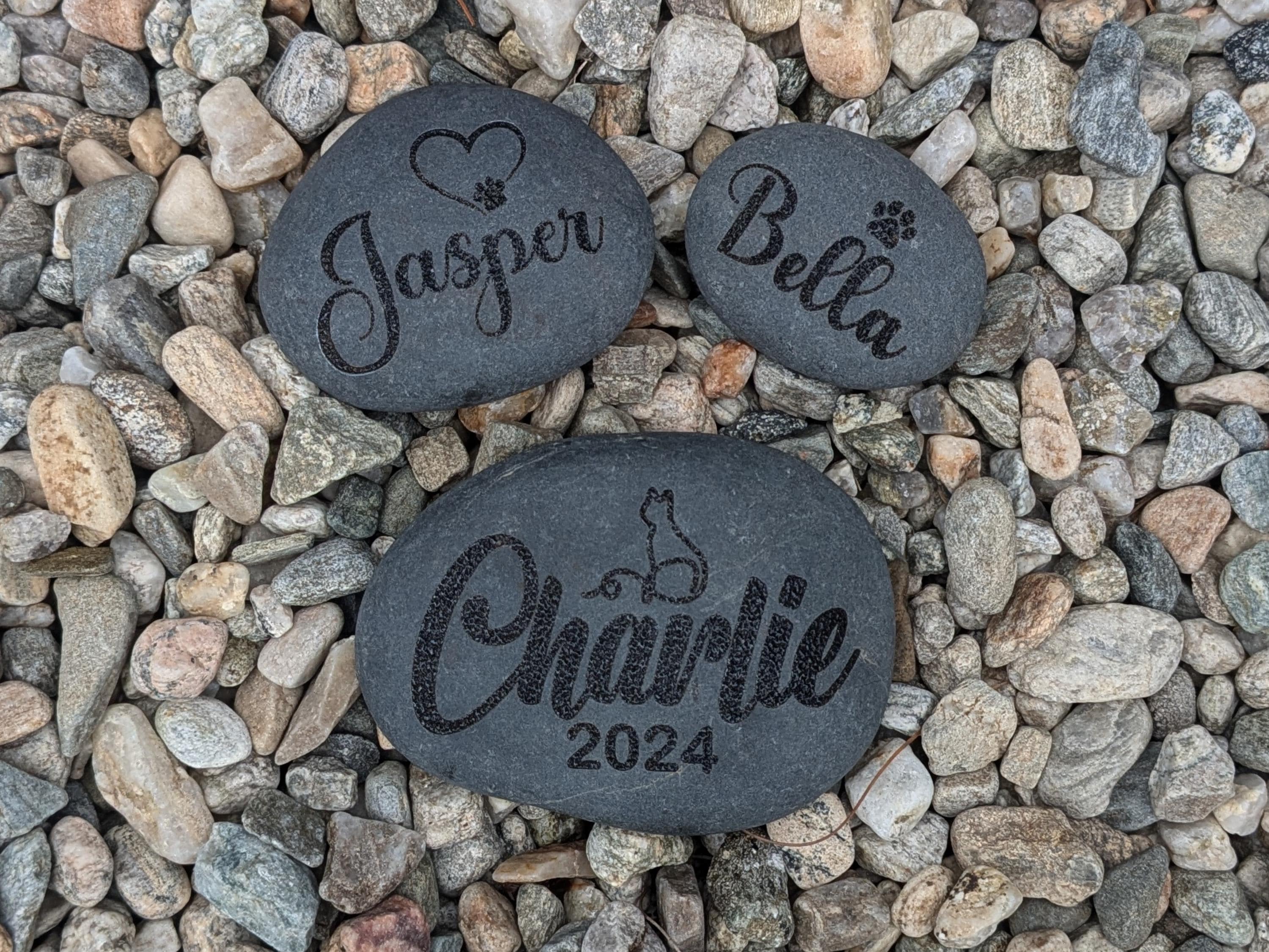 Pet Memorial Stone / River Rock Memorial / Pet Loss Gift / Pet Lover / Personalized Pet Memorial / Custom Gift / Rainbow Bridge