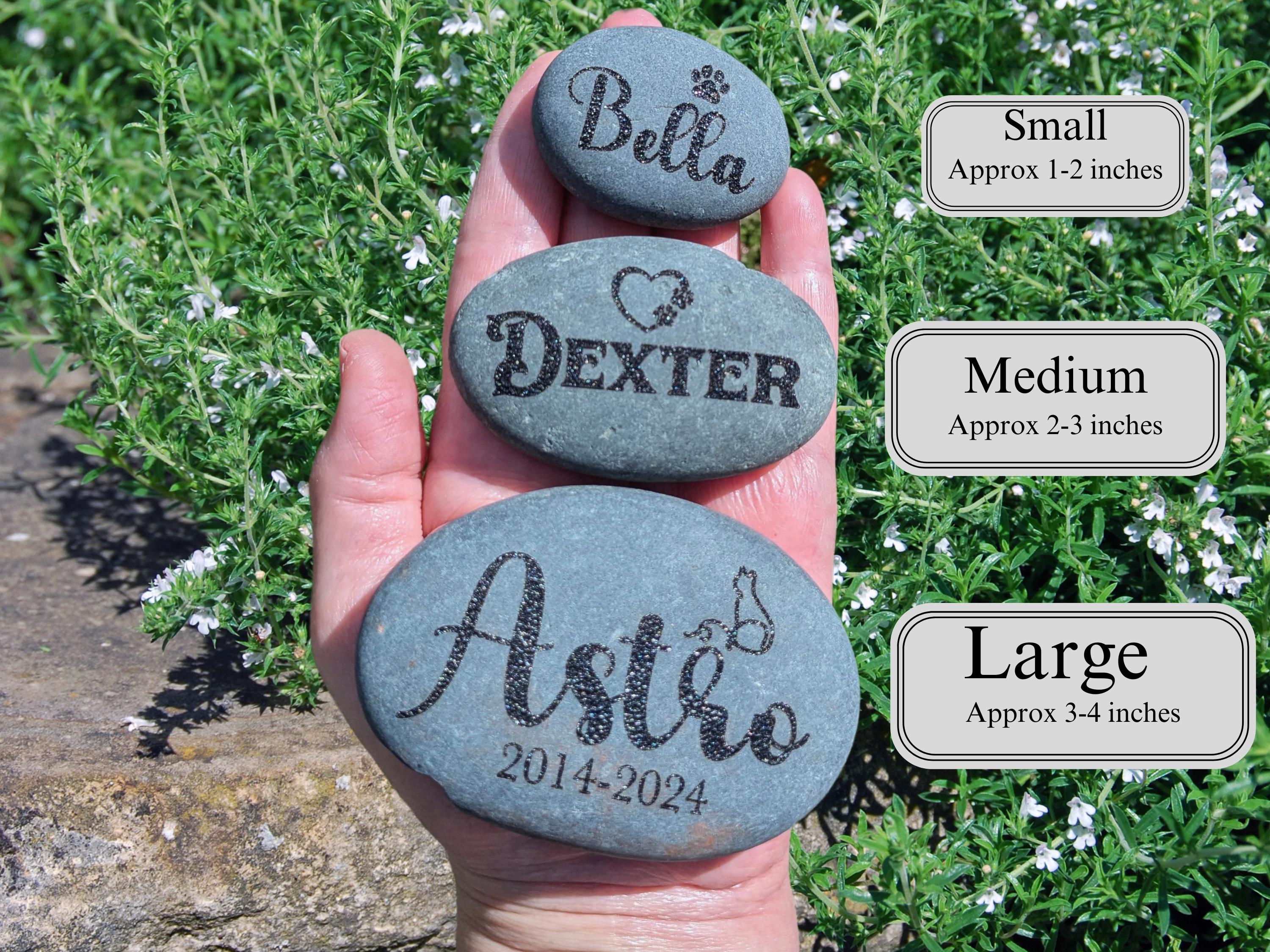 Pet Memorial Stone / River Rock Memorial / Pet Loss Gift / Pet Lover / Personalized Pet Memorial / Custom Gift / Rainbow Bridge