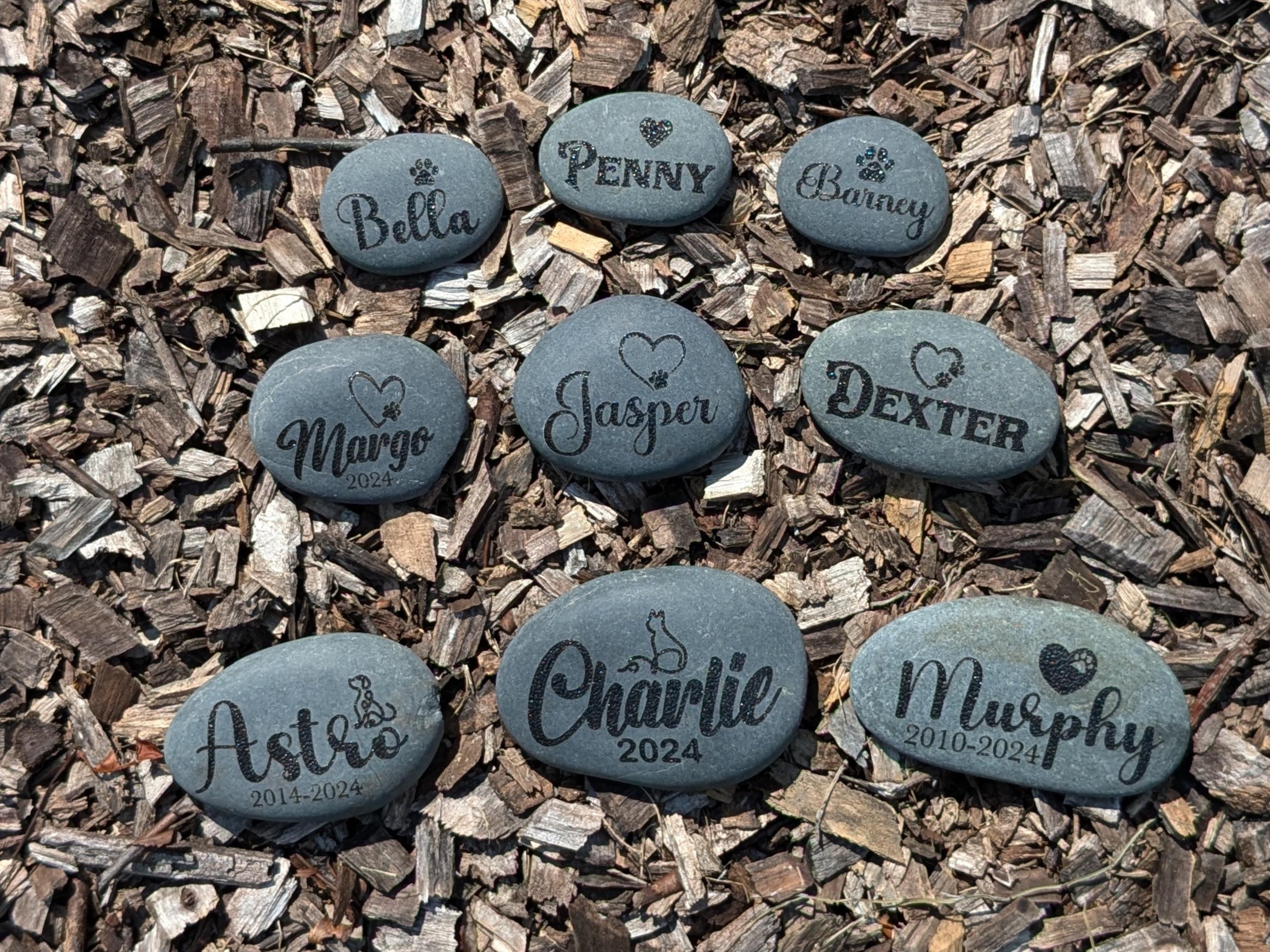 Pet Memorial Stone / River Rock Memorial / Pet Loss Gift / Pet Lover / Personalized Pet Memorial / Custom Gift / Rainbow Bridge