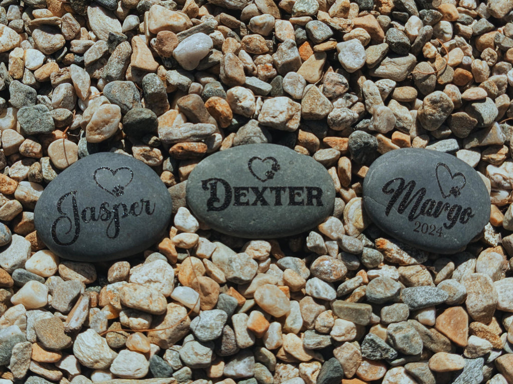Pet Memorial Stone / River Rock Memorial / Pet Loss Gift / Pet Lover / Personalized Pet Memorial / Custom Gift / Rainbow Bridge