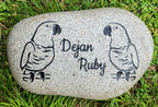 EXOTIC BIRDS Parrots, Cockatoo & more Breeds of Birds stones between 9”/10” or 7”/8" Memorial. Personalized Name Engraved Option to add Date
