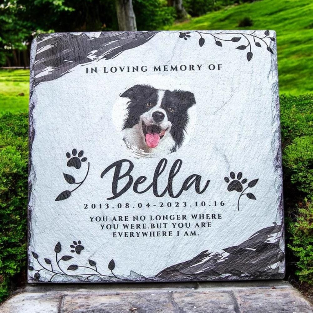 Personalized Granite Dog Cat Memorial Headstone