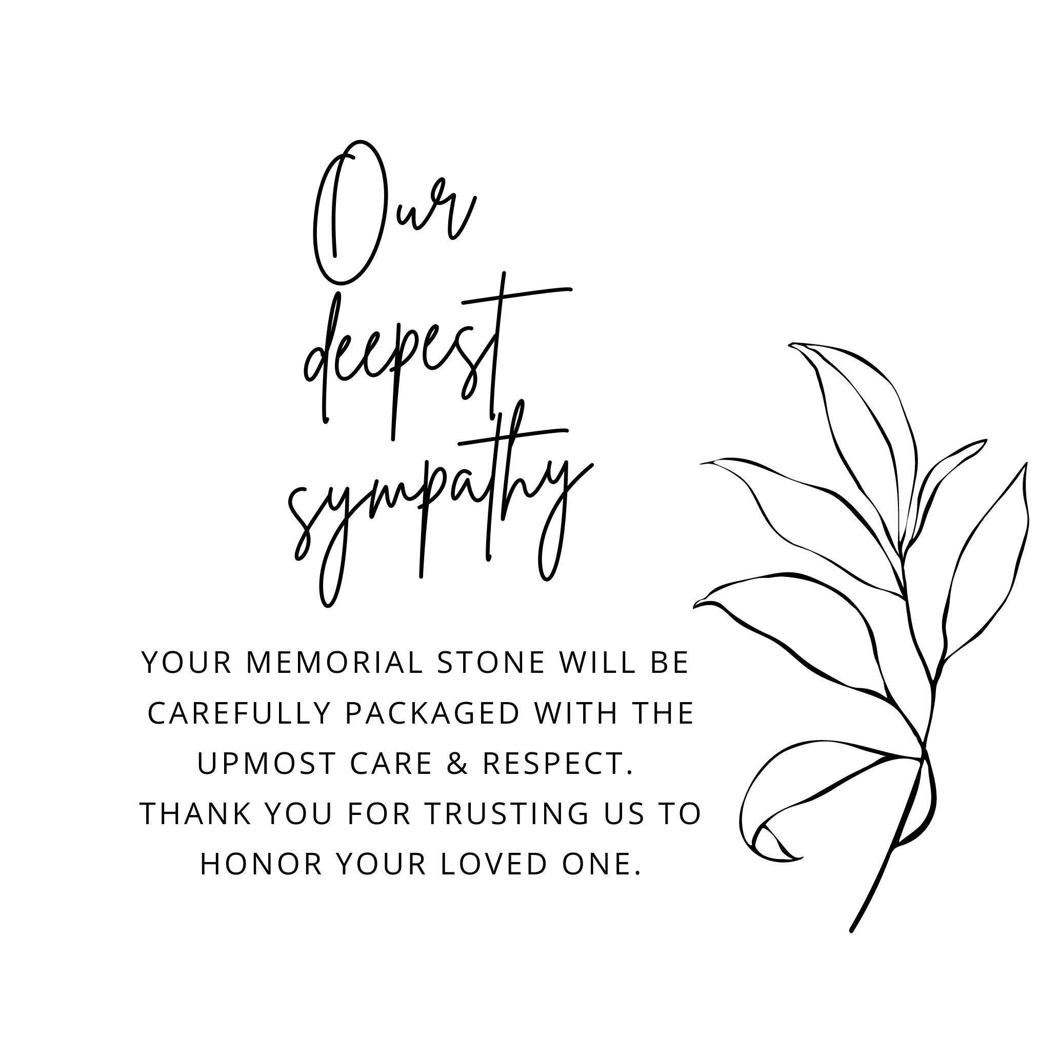 Memorial Garden Stone - Loss of Loved One