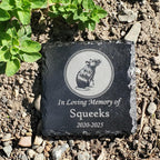 Engraved Slate Grave Marker for Pet Rodent