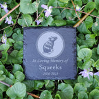 Engraved Slate Grave Marker for Pet Rodent