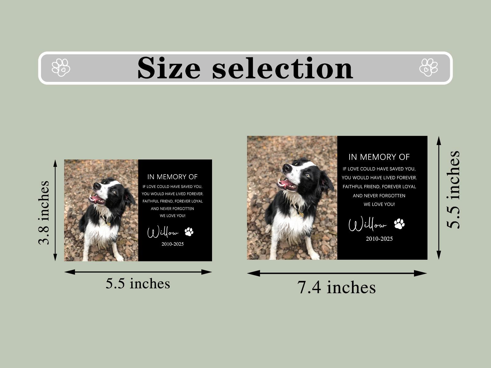 Personalized Pet Grave Marker With Photo