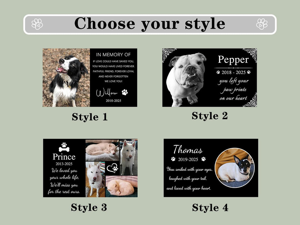 Personalized Pet Grave Marker With Photo