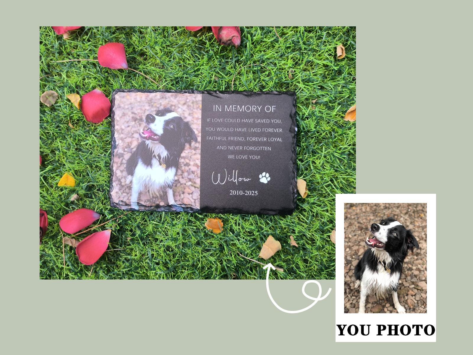 Personalized Pet Grave Marker With Photo