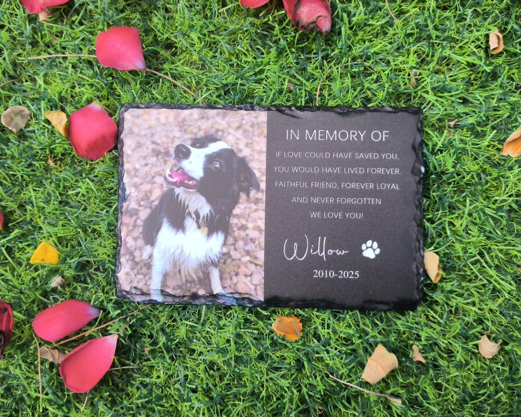 Personalized Pet Grave Marker With Photo