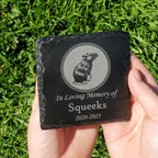 Engraved Slate Grave Marker for Pet Rodent