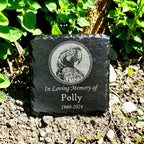 Small Personalized Macaw Bird Memorial Stone – Engraved Slate Grave Marker for Pet Parrot