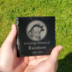 Small Personalized Conure Bird Memorial Stone – Engraved Slate Grave Marker for Pet Parrot