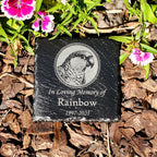 Small Personalized Conure Bird Memorial Stone – Engraved Slate Grave Marker for Pet Parrot