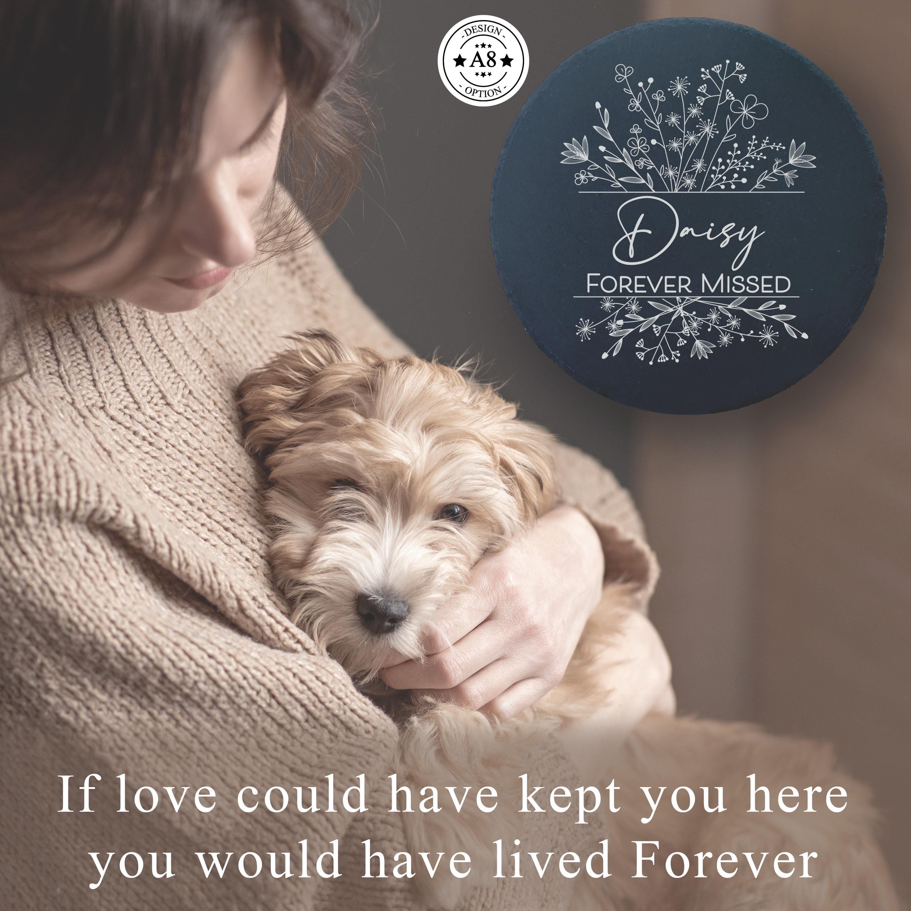 Engraved Pet Memorial Stone Slate for Garden Dog Loss Personalized Gift Durable Weatherproof High-Quality Thoughtful Grave With Name Cat