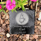 Small Personalized Cockatoo Bird Memorial Stone – Engraved Slate Grave Marker for Pet Parrot