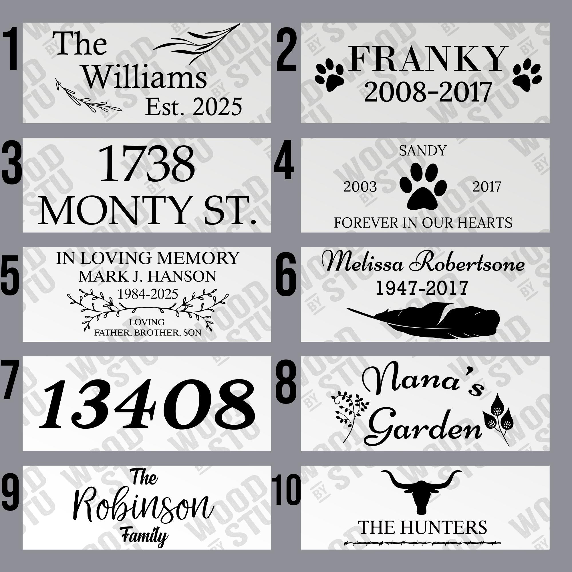 Custom Memorial Garden Stone
