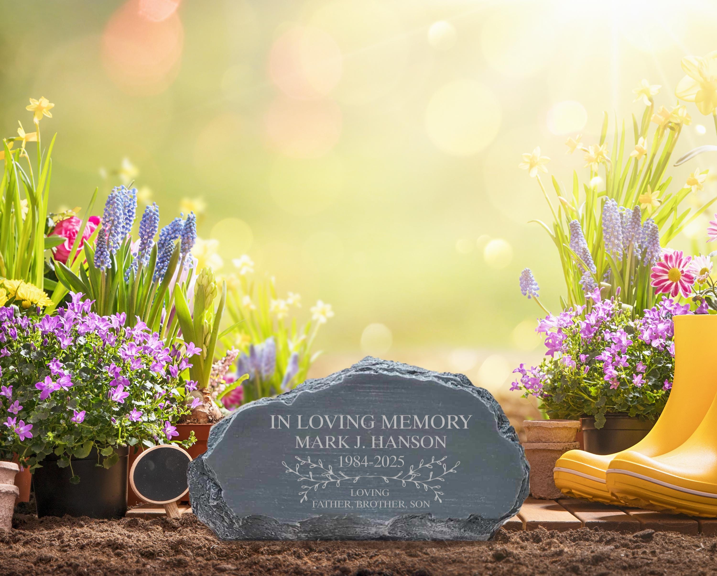 Custom Memorial Garden Stone