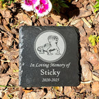 Small Personalized Gecko Lizard Memorial Stone