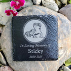 Small Personalized Gecko Lizard Memorial Stone