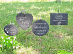 Custom Engraved Garden Stone with Hanging Stake, Memorial Gifts for Loss of Mom/Dad/Grandparents/Pets, Perfect for Gardeners & Plant Markers