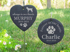 Custom Engraved Garden Stone with Hanging Stake, Memorial Gifts for Loss of Mom/Dad/Grandparents/Pets, Perfect for Gardeners & Plant Markers